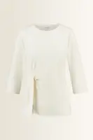 Jersey top met plooidetail en split