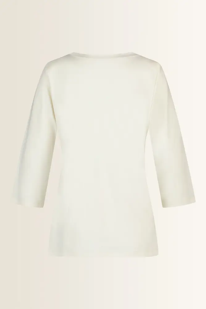 Jersey top met plooidetail en split