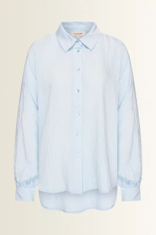 Oversized blouse met volumemouwen