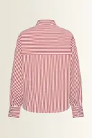 Gestreepte blouse met grafische belijning