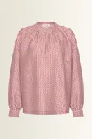 Blouse met grafische print en pofmouwen