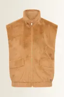 Faux-fur gilet met opstaande kraag