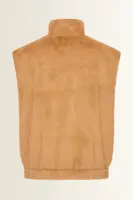 Faux-fur gilet met opstaande kraag
