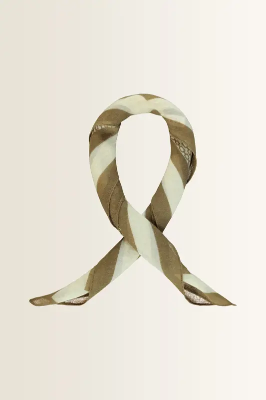 Wollen shawl met grafische print