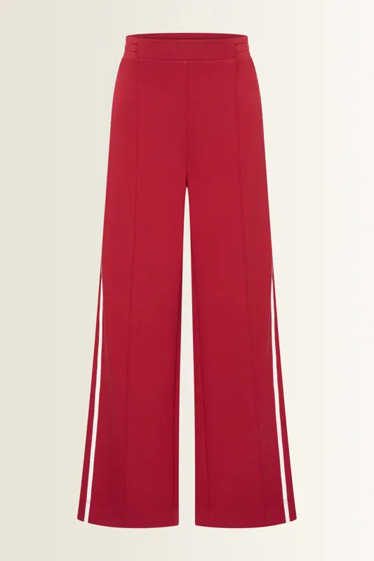 Broek met contraststrepen