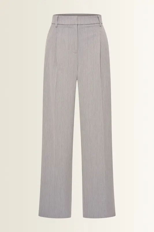 Rechte pantalon met krijtstreep