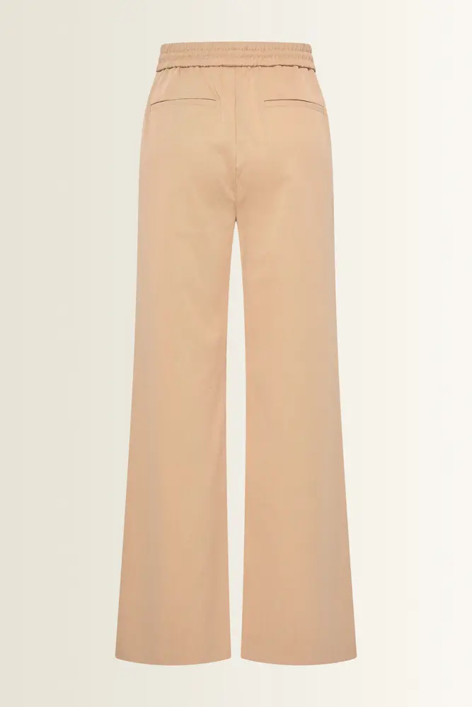 Pantalon met elastische taille en trekkoord