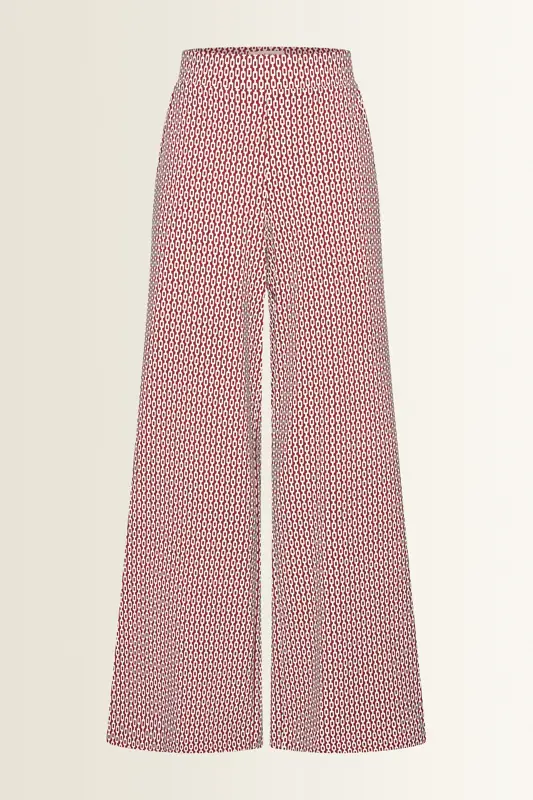 Travelbroek met grafische print