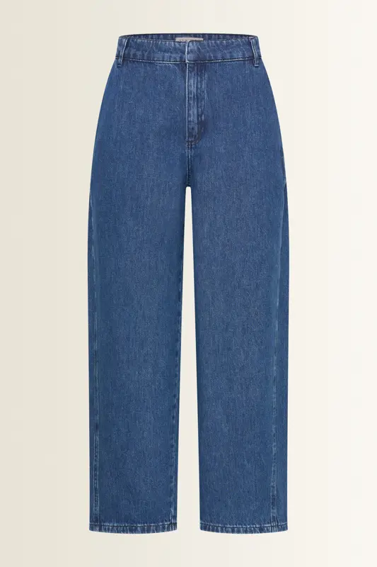 Barrel jeans met zijpanelen