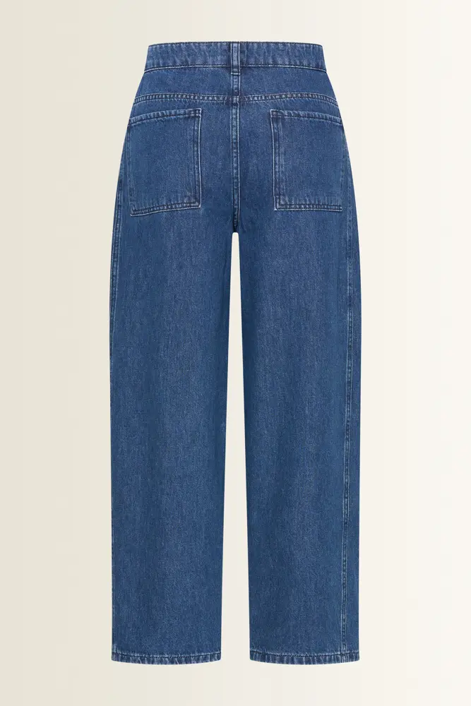 Barrel jeans met zijpanelen