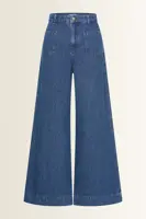 Wide-leg jeans met opgestikte zakken