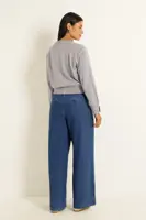 Wide-leg jeans met opgestikte zakken