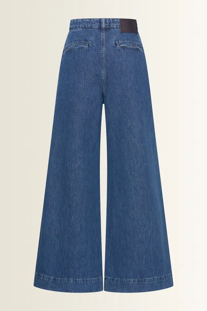 Wide-leg jeans met opgestikte zakken