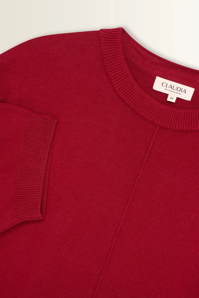 Jurk met ingebreid lijndetail