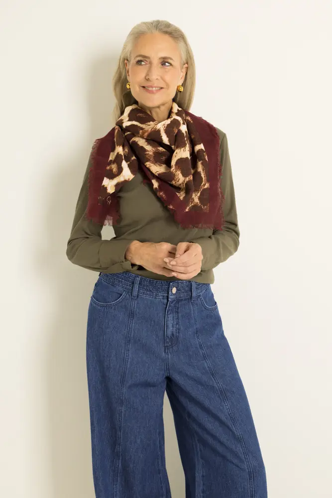 Ribtop met poplin manchetten