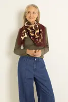 Ribtop met poplin manchetten