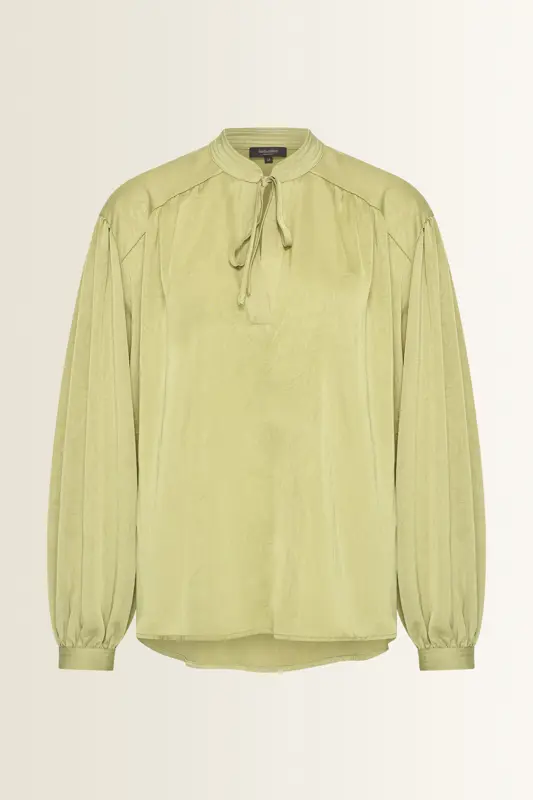 Blouse met strikhals