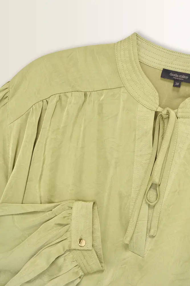Blouse met strikhals