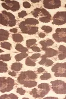 Wollen shawl met luipaardprint