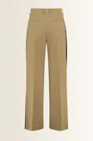 Wide-leg pantalon met contrastbies