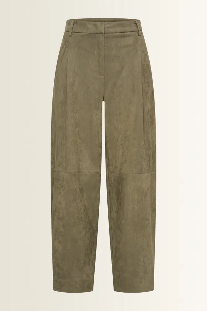 Suedine barrel pantalon