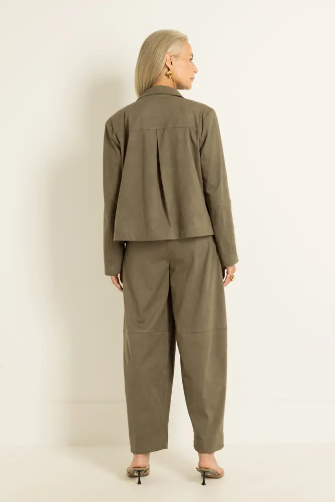 Suedine barrel pantalon