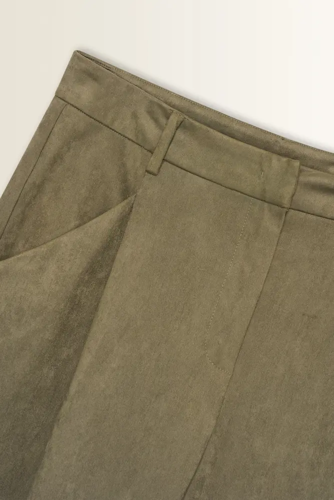 Suedine barrel pantalon