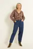 Barrel jeans met voornaden