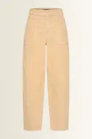 Barrel jeans met ribstructuur
