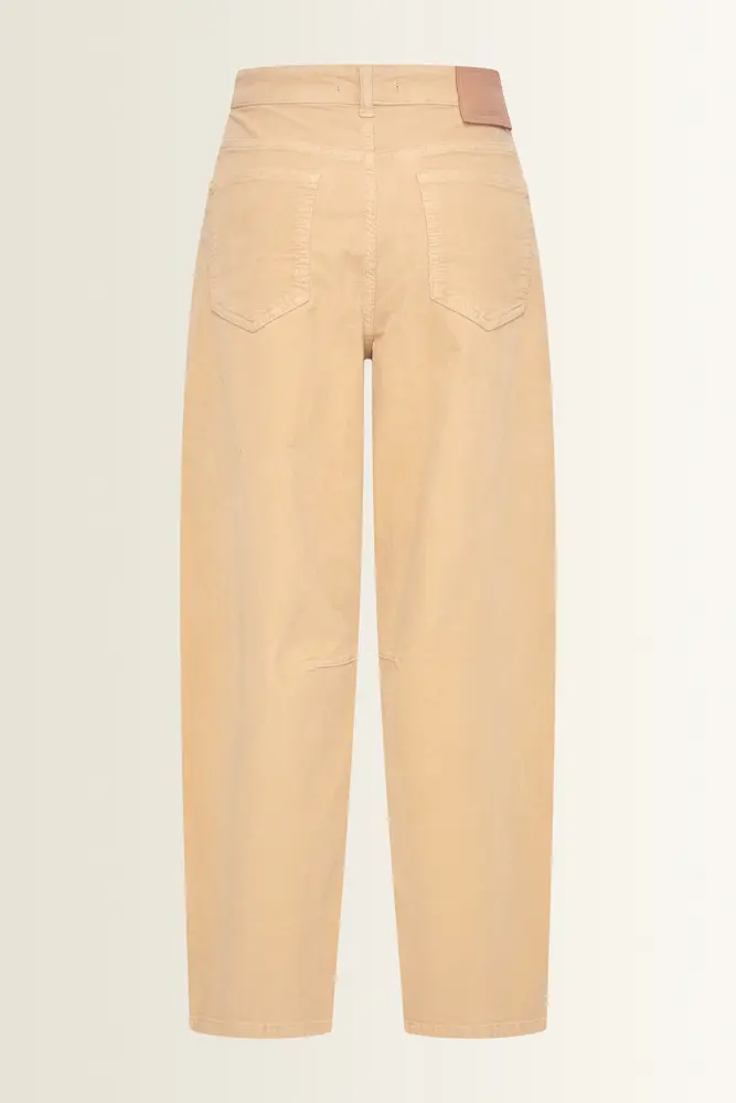 Barrel jeans met ribstructuur
