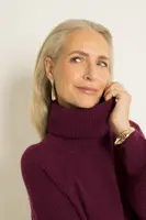 Gebreide jurk met losse col