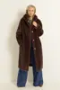 Lange reversible faux fur jas