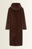 Lange reversible faux fur jas