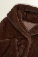 Lange reversible faux fur jas