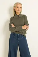 Coltrui van wol-cashmeremix met splitdetail
