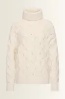 Chunky kabeltrui in wolmix met alpaca
