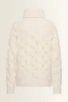 Chunky kabeltrui in wolmix met alpaca