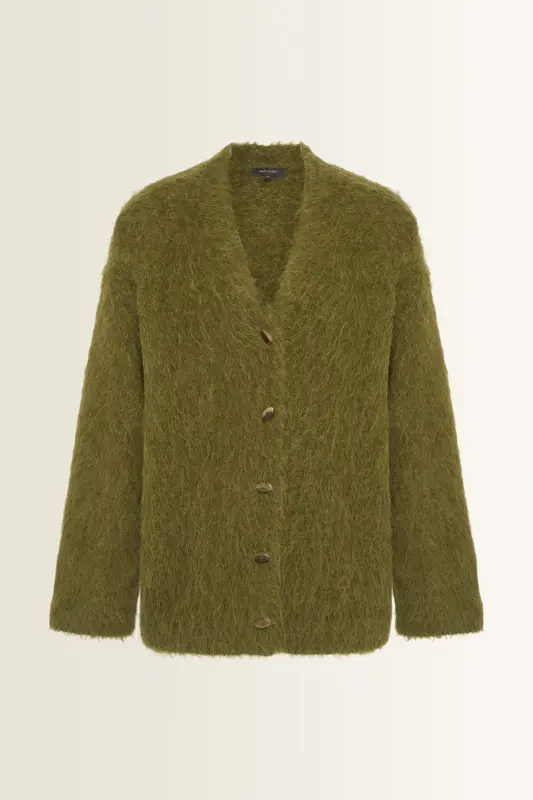 Oversized vest van harige alpacamix