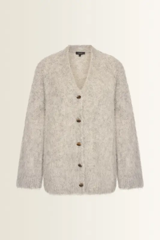 Oversized vest van harige alpacamix
