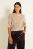Mesh top met pailletten