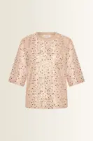 Mesh top met pailletten