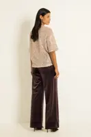 Mesh top met pailletten