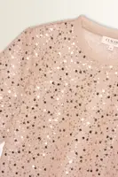 Mesh top met pailletten