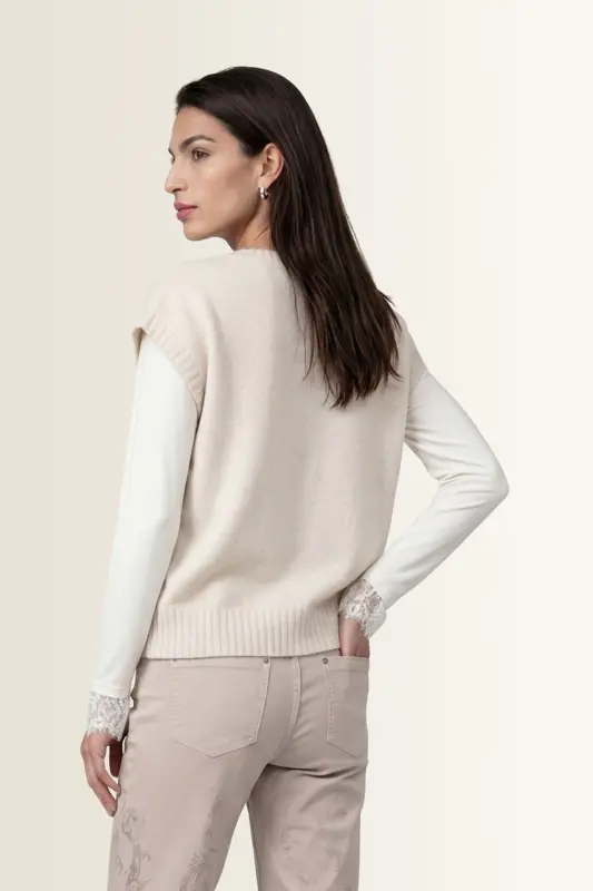 Gebreide top in viscosemix Monari