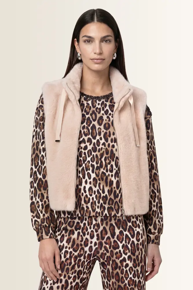 Gilet van kunstbont Monari