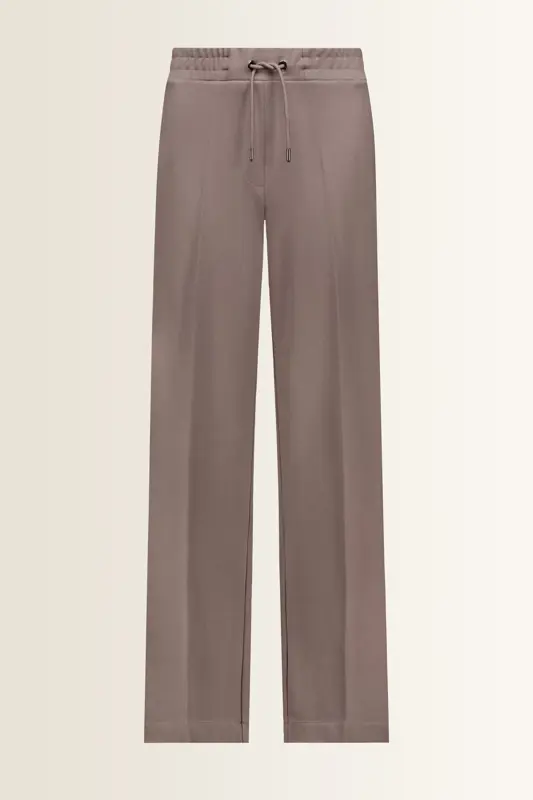 Broek met trekkoord en wijde pijpen Monari