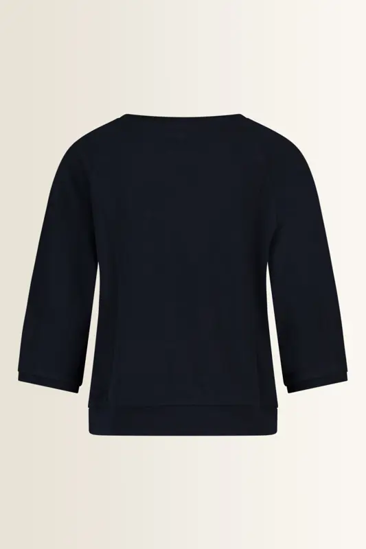 Slub jersey top met plooidetail op de mouwen