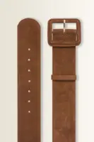 Suède riem met beklede gesp