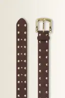 Leren riem met ronde studs