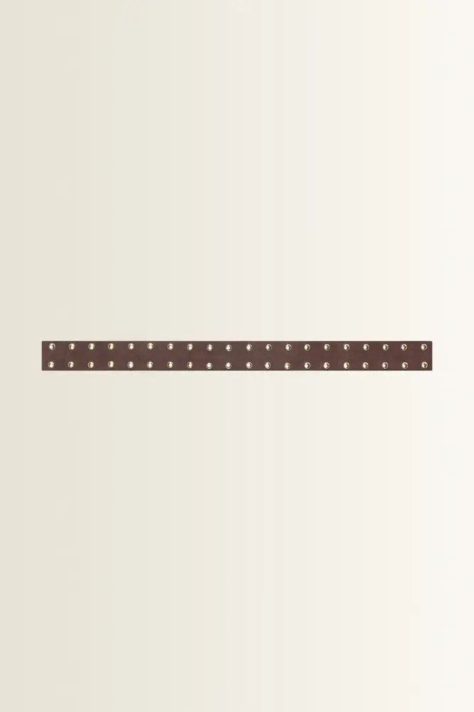 Leren riem met ronde studs